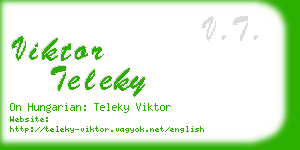 viktor teleky business card